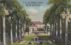 Florida Miami Widener Fountain & Club House Lawn Hialeah Race Course 19945 Cu...