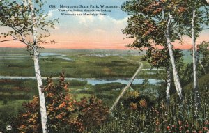 Marquette State Park, Wisconsin over looking Wis. & Mississippi Rivers Postcard