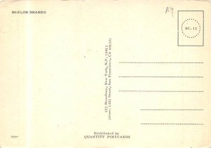 Marlon Brando View Postcard Backing 