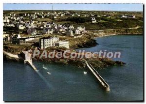 Modern Postcard Le Conquet Finistere Hotel St. Barbara and the Cale Rescue raft