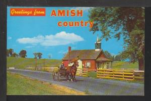 Greetings From Amish Country Postcard 