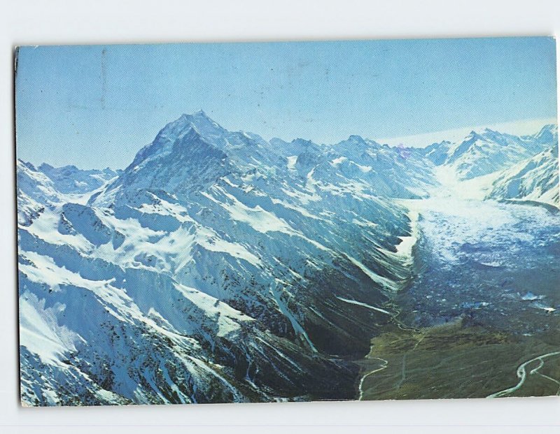 Postcard Mt. Cook, Minarets, Tasman Glacier, Mt. Cook National Park, New Zealand