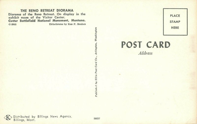 Custer National monument diorama postcard am9