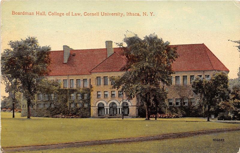 Ithaca New York~Cornell University Boardman Hall (College of Law)~1915 Postcard