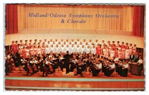 MIDLAND - ODESSA, TX Texas  ~ SYMPHONY ORCHESTRA  & Chorale 1971 Music  Postcard