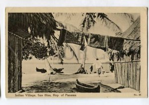 3133049 PANAMA Indian village San Blas Vintage photo postcard