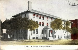 Postcard NE Hastings YMCA Young Men's Christian Association Building 1908 H6