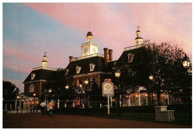 Walt Disney World Epcot American Adventure Pavilion Vtg Postcard 0100-50110