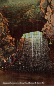 Kentucky Mammoth Cave Historic Entrance Looking Out 1950 Curteich