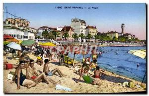 Old Postcard Saint Raphael The Beach