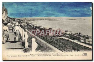 Old Postcard Sainte Adresse Le Havre Nice View from Boulevard Felix Faure