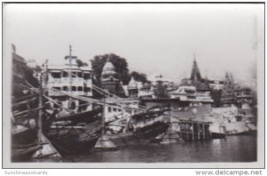 India Benares Riverfront View Real Photo