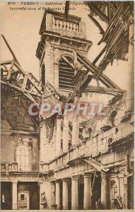 Old Postcard Verdun Interior of the Church