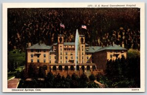 Glenwood Springs Colorado~US Naval Convalescent Hospital~Linen Postcard