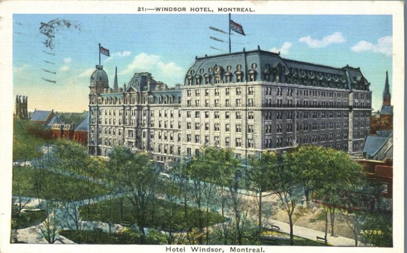 Montreal QC, Quebec, Canada - The Windsor Hotel - pm 1938 - Linen