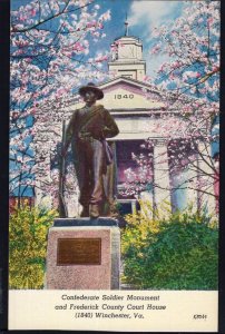 Virginia Confederate Soldier Monument Frederick Court House WINCHESTER - LINEN