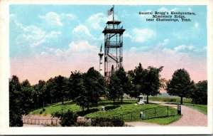 Vtg General Bragg's Headquarters Missionary Ridge Chattanooga TN Postcard