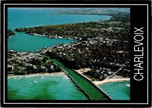 2~4X6 Postcards Charlevoix, MI Michigan  HARBOR ENTRANCE/Homes & STREET SCENE