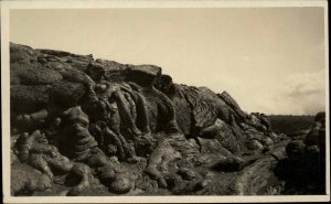 Hawaii Volcano Lava Real Photo Vintage Postcard