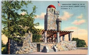 Postcard - Observatory Tower On Top Of Mountain Above Lambert Castle - N. J.