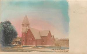 WESTFIELD PENNSYLVANIA~M E METHODIST EPISCOPAL CHURCH~COLOR REAL PHOTO POSTCARD