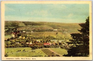 1915 Gaspereaux Valley Nova Scotia Canada Farmland Panorama Posted Postcard