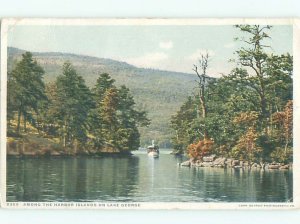 Divided-back LAKE SCENE Adirondacks - Lake George New York NY AE5229