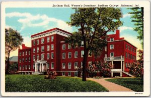 Earlham Hall Women's Dormitory College Richmond Indiana IN Campus Postcard