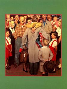 Norman Rockwell (Repro) - Christmas: Homecoming  (Size: 6.625 X 4.625)