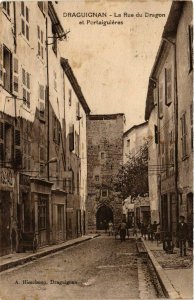 CPA Draguignan Rue du Dragon et Portaiguieres (982766)