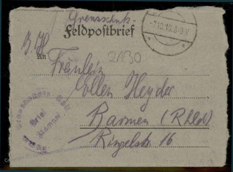 Germany 1919 Pomeranian Freikorps Grenzschutz Ost Feldpost 86997