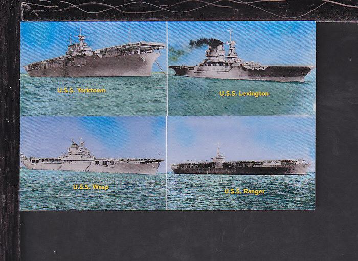 USS Yorktown,Lexington,Wasp,Ranger Postcard 