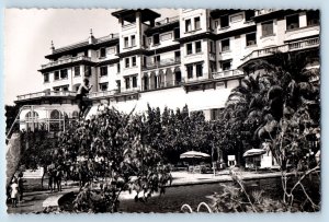 Málaga Spain Postcard Slide in Swimming Pool Hotel Miramar c1950's RPPC Photo