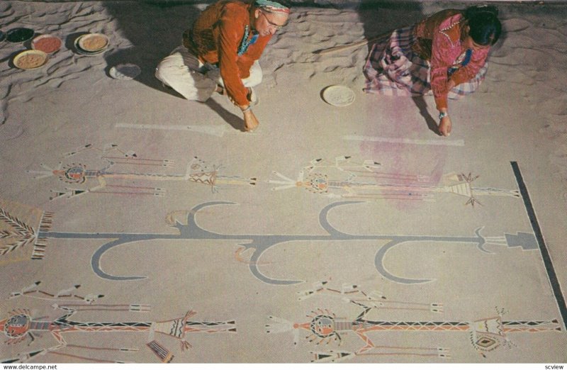 Navajos Sand Painting , 1950-60s