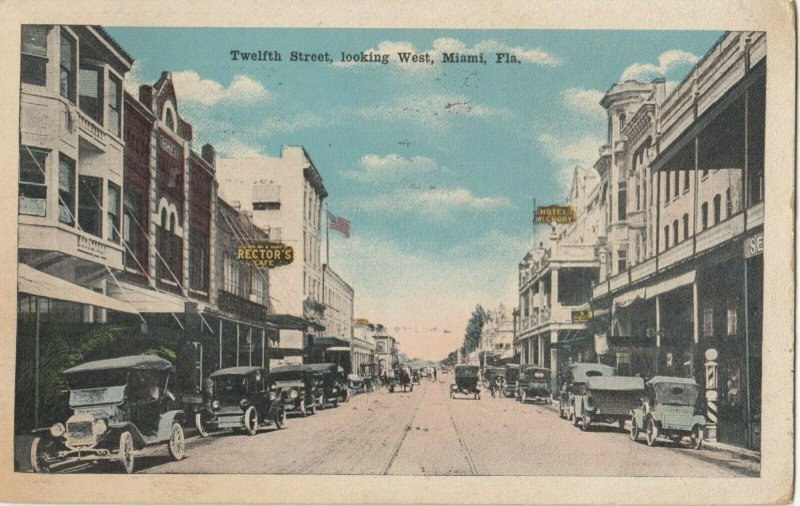 MIAMI, Florida, PU-1918 ; Twelfth Street, looking West