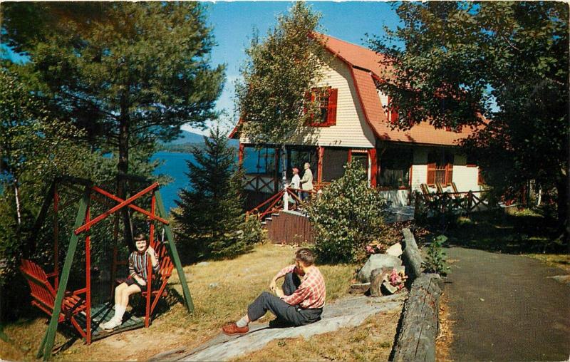 Cliff Lodges Newfound Lake Bristol New Hampshire NH Postcard