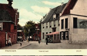 Netherlands Franeker Voorstraat Vintage Postcard C249