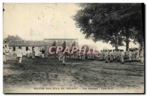 Old Postcard Football Work Soldier Games Football Vehicles