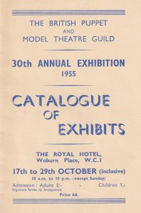 Theatre Puppet Exhibition 1955 Woburn London Programme