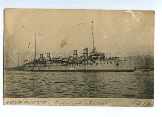 150552 FRENCH NAVAL FLEET Cruiser Guichen Vintage postcard