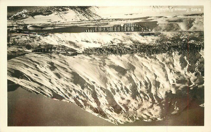 Alaska Anchorage Seward Railroad Loop 1940s RPPC Photo Postcard 22-3215