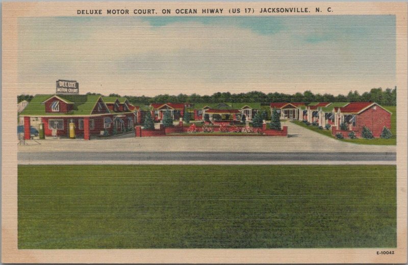 Postcard Deluxe Motor Court Jacksonville NC