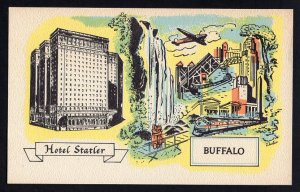 New York BUFFALO Hotel Statler located in the heart cardboard paper