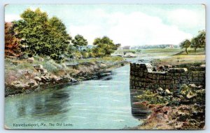 KENNEBUNKPORT, ME Maine ~ Rive Scene THE OLD LOCKS  c1910s Postcard