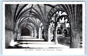 RPPC LISBOA Mosteiro dos Jeronimos Claustro PORTUGAL Postcard