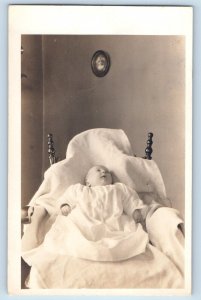 Cute Baby Postcard RPPC Photo Lois Age 3 Months c1910's Antique Posted