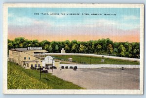 1940 Memphis Tennessee TN Postcard Dog Track Across Mississippi River Greyhound