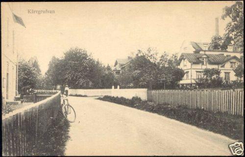 sweden, KÄRRGRUFVAN, Street Scene (1910s) Bike