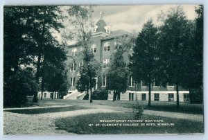 De Soto Missouri Postcard Redemptorist Fathers Novitiate Clement's College c1940