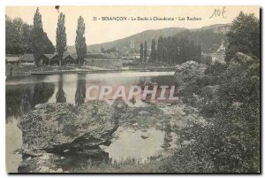 Old Postcard Besancon Doubs has Chaudanne The Rocks